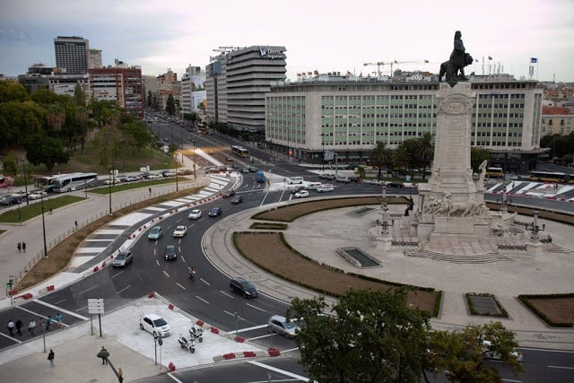 Rotunda do Marquês de Pombal em Lisboa