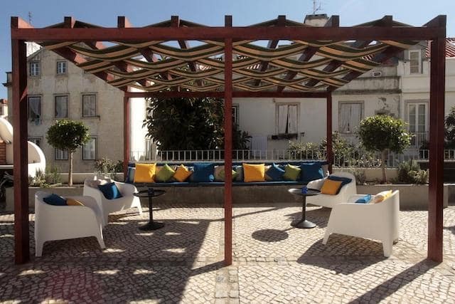 Hotel Alfama Terrace em Lisboa - terraço