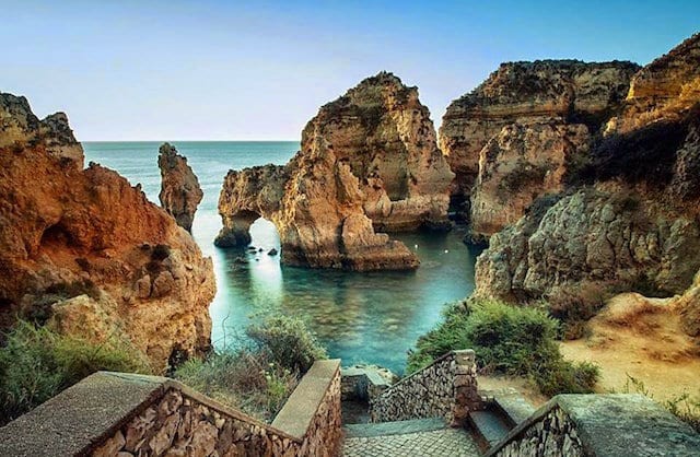 Ponta da Piedade em Lagos no Algarve