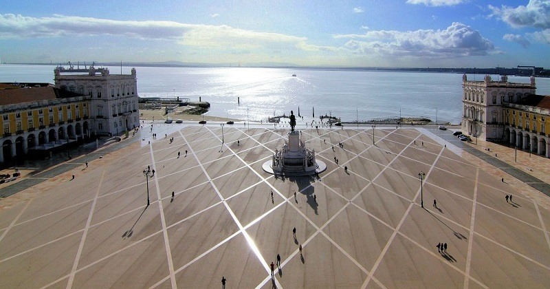 Praça do comércio em Portugal