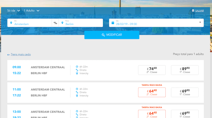 Onde comprar passagens de trem para Europa