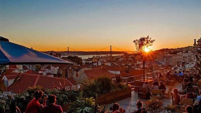 Pôr do sol em Lisboa