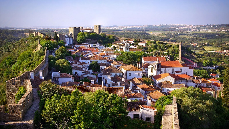 Vista aérea de Óbidos