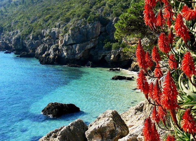 Praia Portinho da Arrábida em Portugal