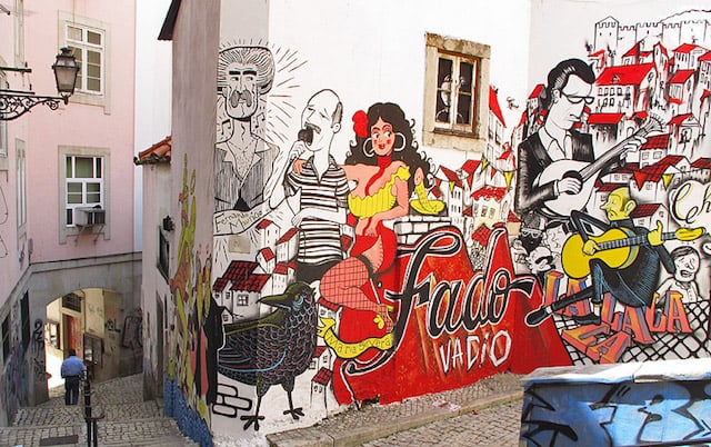 Calçada de rua em Lisboa