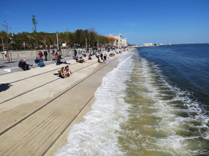 Praia fluvial Ribeira das Naus em Lisboa