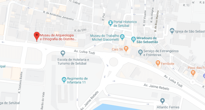 Mapa do Museu MAEDS em Setúbal