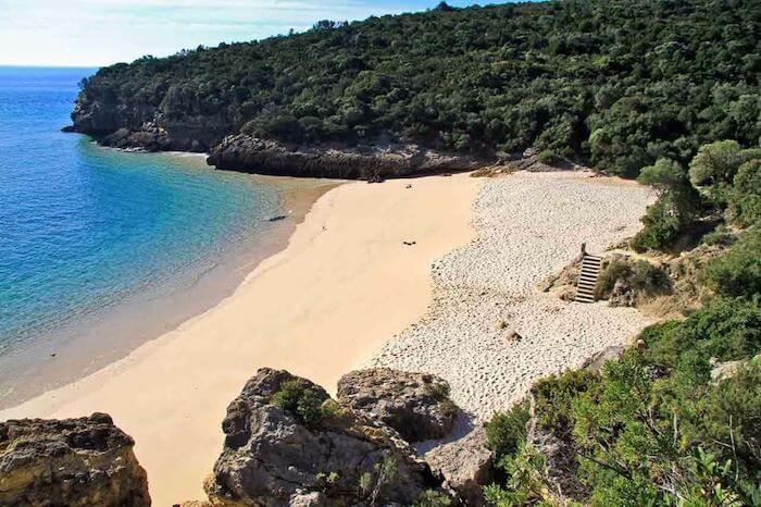 Vista da Praia dos Coelhos em Setúbal