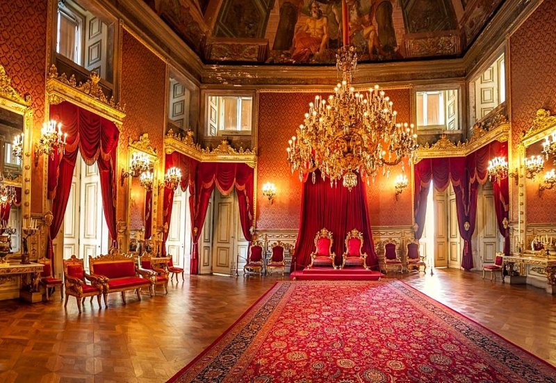 Interior do Palácio da Ajuda em Lisboa