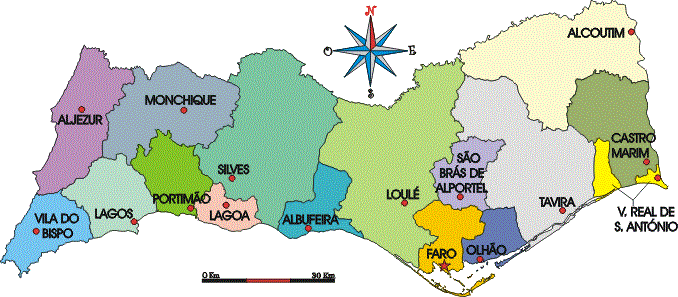 Mapa do Algarve