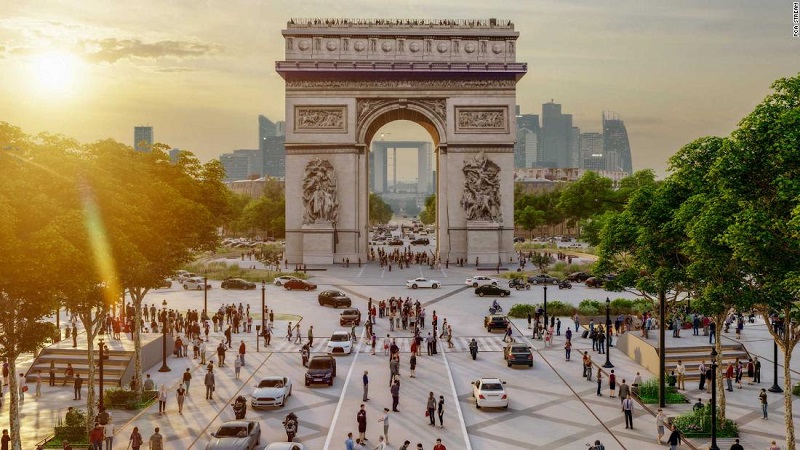 Champs Elysee em Paris, França